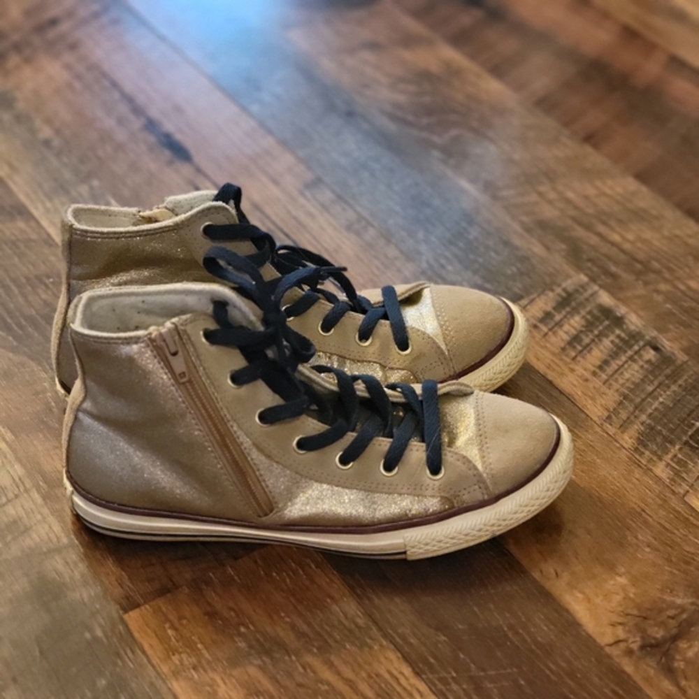 Rose goldโ zipper unisex converse size womens8 mens 6